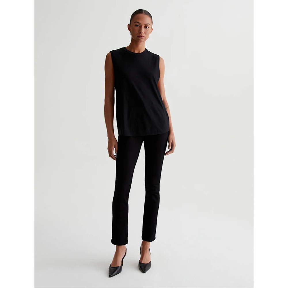AG Adriano Goldschmied Jet Black Straight Leg Jeans